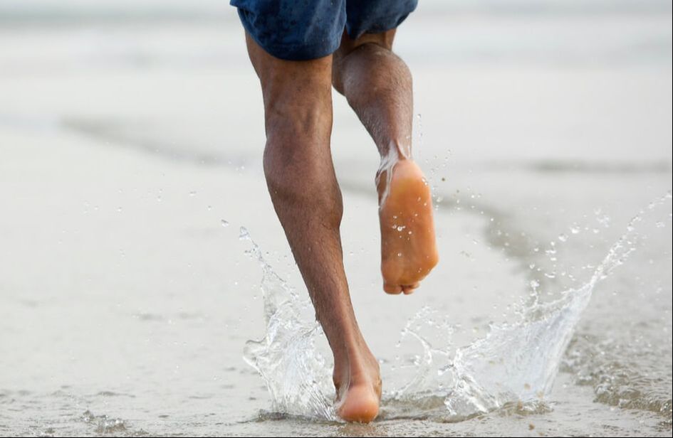 Running on beach