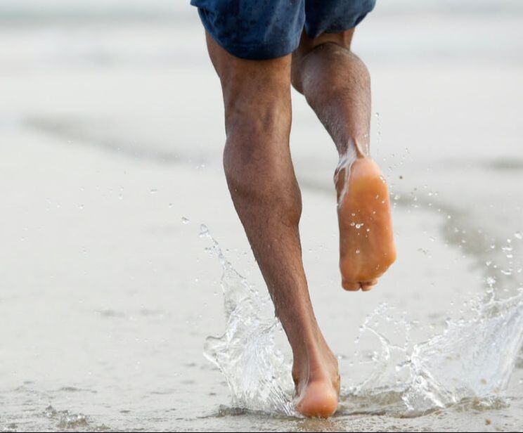 Running on beach