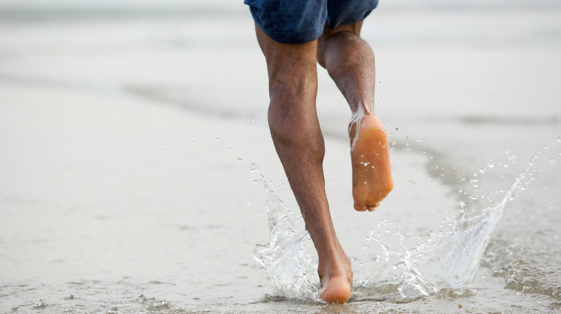 Running on beach