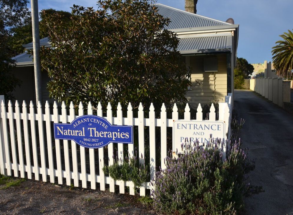 Entrance to the natural therapy centre